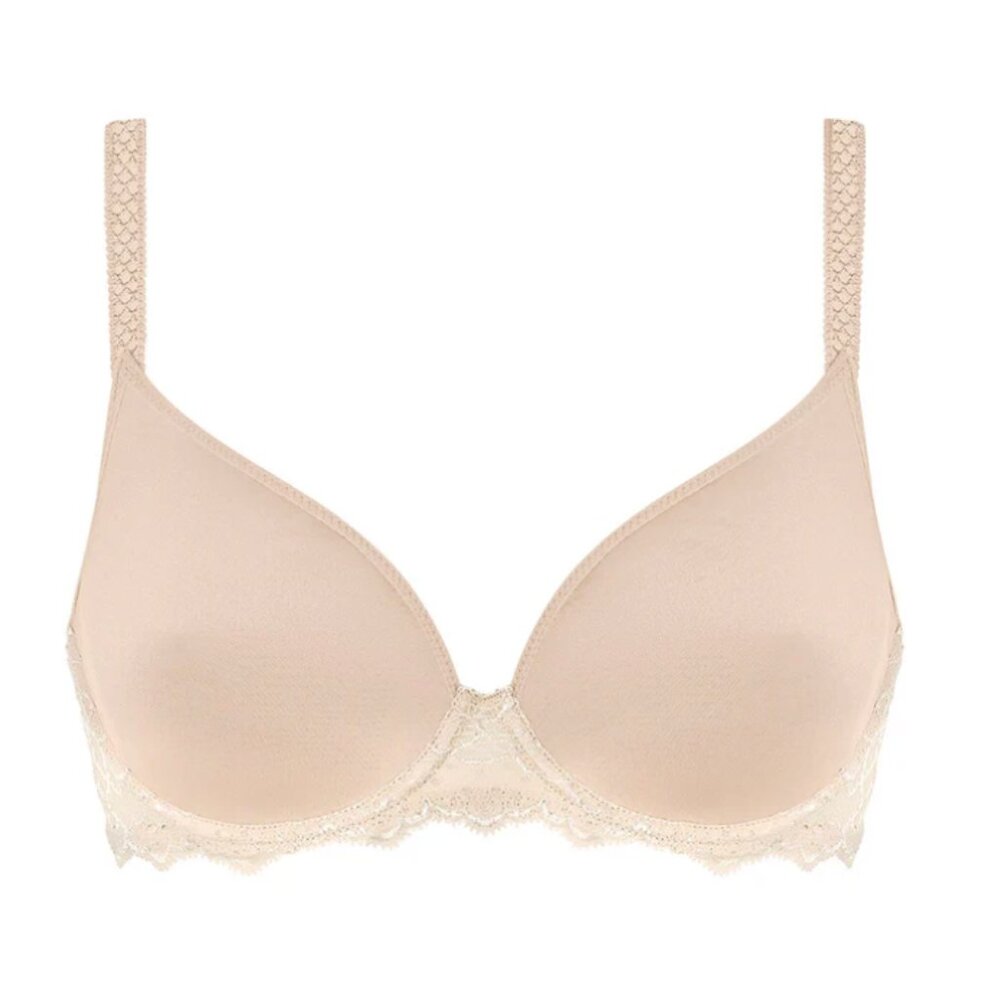Simone Perele Caresse Plunge Bra - Peau Rose (Nude) - 30G